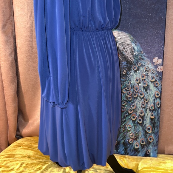 Ellen Tracy Size 4 Plum Balloon Long Sleeve Dress - Picture 6 of 15